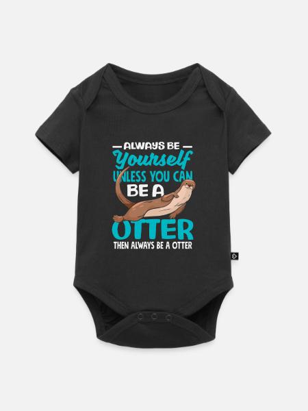 Sei Du Selbst Seeotter Cartoon - Baby Premium Kurzarmbody - Schwarz