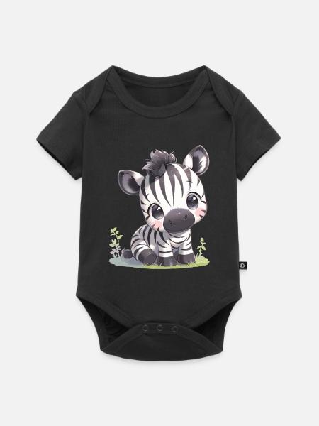 Zebras Zebra - Baby Premium Kurzarmbody - Schwarz