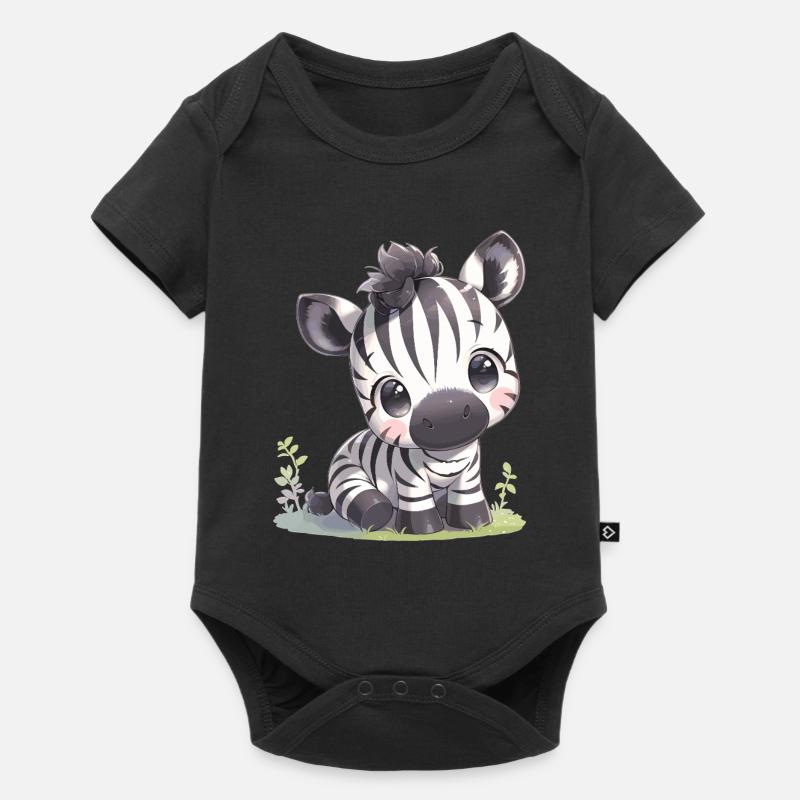 Zebras Zebra - Baby Premium Kurzarmbody - Schwarz