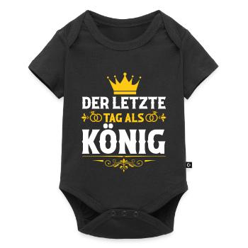JGA Team Bräutigam Junggesellenabschied - Baby Premium Kurzarmbody - Schwarz - Vorne