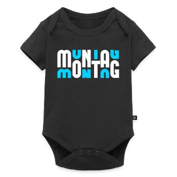 Motif Monday White/Cyan - Baby Premium short-sleeve bodysuit - black - Front