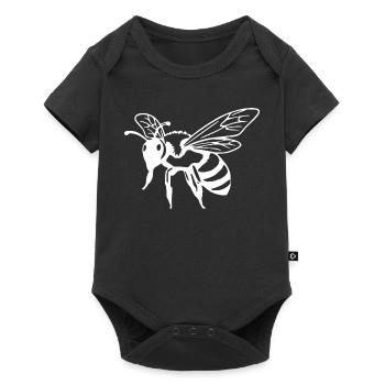 Abeille blanche abeille blanche - Body à manches courtes Premium Bébé - noir - Devant