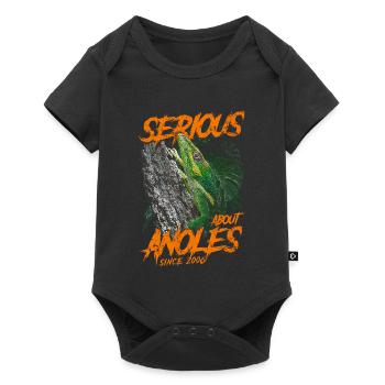 Ernsthaft über den kubanischen Ritter Anolis seit 2006 - Baby Premium Kurzarmbody - Schwarz - Vorne