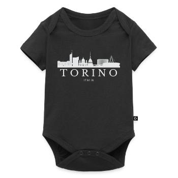Turin Skyline, Turin Italy - Baby Premium short-sleeve bodysuit - black - Front