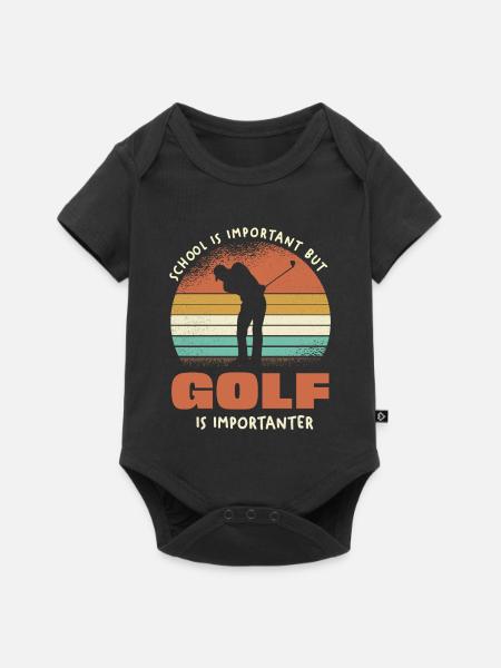 Golf Ist Wichtigster - Baby Premium kortärmad bodysuit - svart