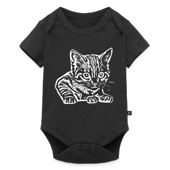 Cat Cat Baby T-shirt Gift Gift Idea - Baby Premium short-sleeve bodysuit - black - Front