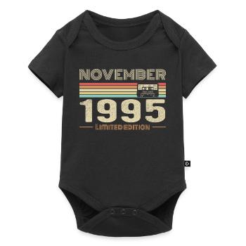 November 1995 Vintage Birthday Retro Tee - Body à manches courtes Premium Bébé - noir - Devant