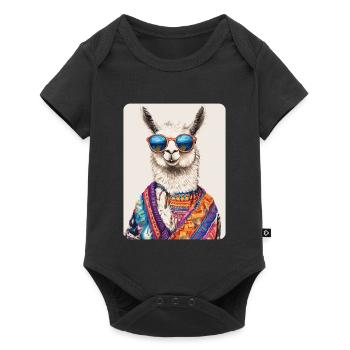 lama - Body à manches courtes Premium Bébé - noir - Devant