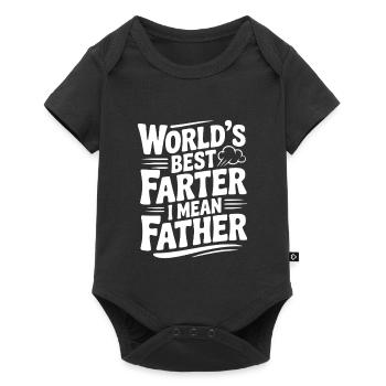Le meilleur farter du monde, je veux dire père - Body à manches courtes Premium Bébé - noir - Devant