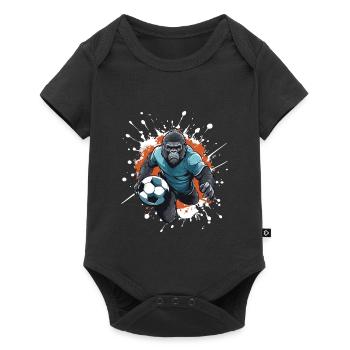 Équipe de football Gorilla - Body à manches courtes Premium Bébé - noir - Devant