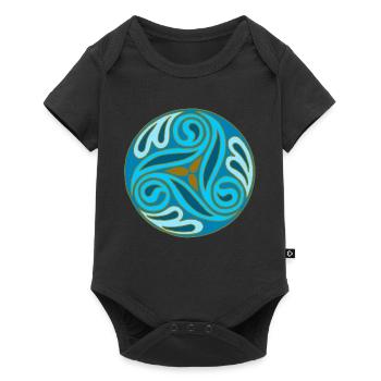 Blue Celtic Sphere - Baby Premium short-sleeve bodysuit - black - Front