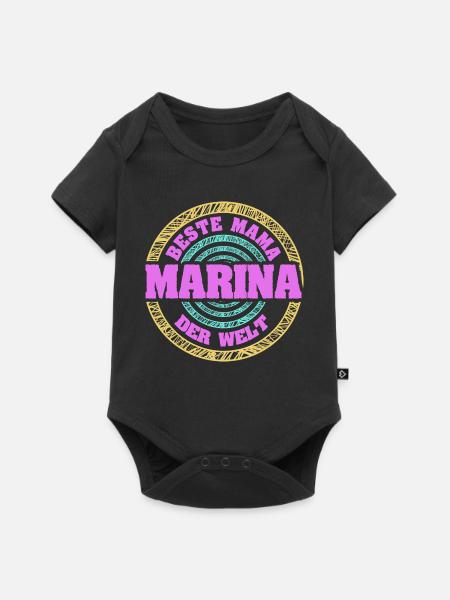 Mutter Marina - Baby Premium Kurzarmbody - Schwarz