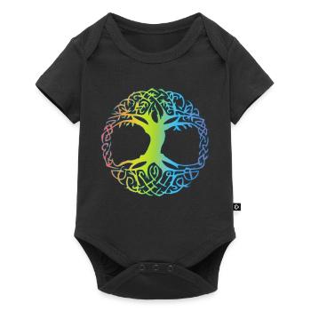 Multicolored Celtic Tree - Baby Premium short-sleeve bodysuit - black - Front