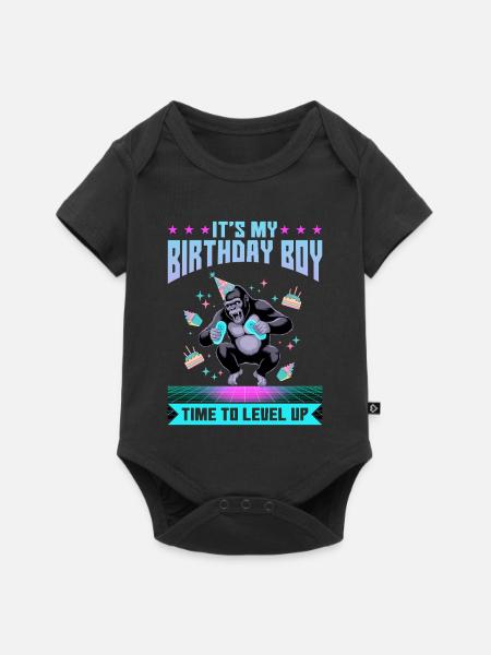 Birthday Gamer VR - Baby Premium Kurzarmbody - Schwarz