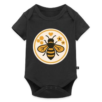 Save the Bees - Nature Bee Motif - Baby Premium short-sleeve bodysuit - black - Front