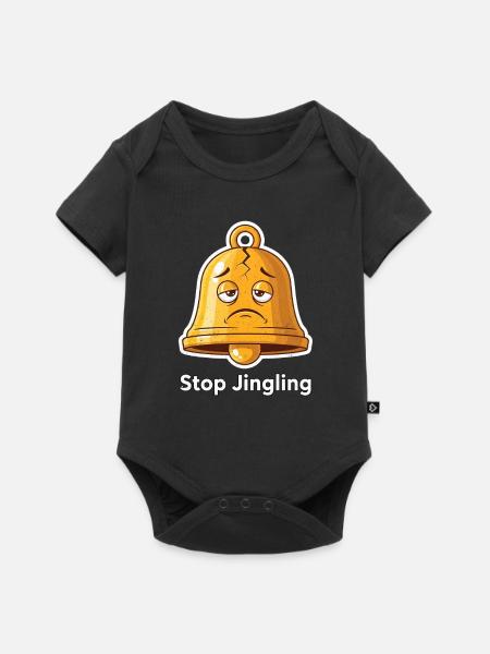 Weihnachtsglocken Weihnachtslieder - Baby Premium Kurzarmbody - Schwarz