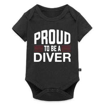 Proud Diver - Baby Premium short-sleeve bodysuit - black - Front