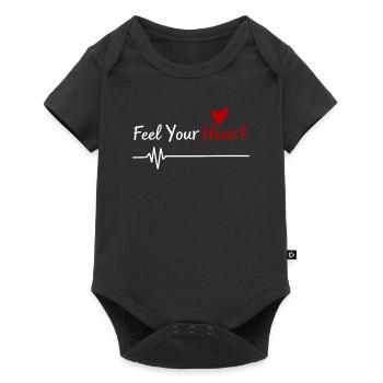 Sentez votre cœur dire - Body à manches courtes Premium Bébé - noir - Devant