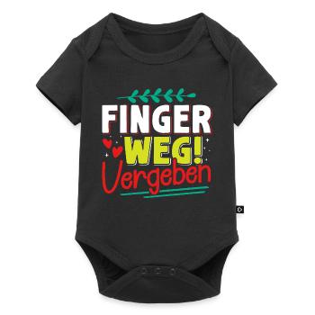 Malle FINGER WEG VERGEBEN Lustiges - Baby Premium Kurzarmbody - Schwarz - Vorne