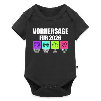 Soon Mom PREDICTION 2026 Funny - Baby Premium short-sleeve bodysuit - black - Front