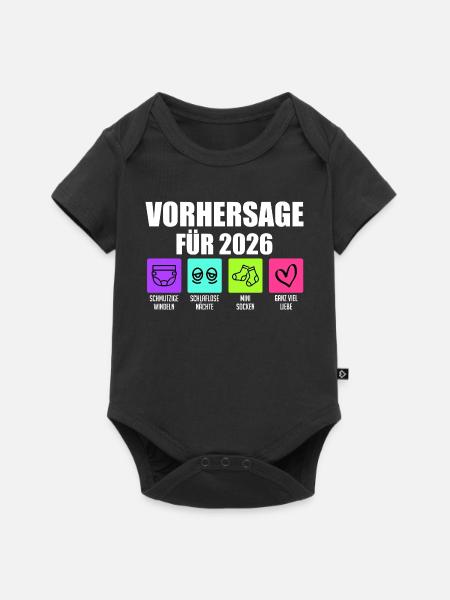 Bald Mama VORHERSAGE 2026 Lustiges - Baby Premium Kurzarmbody - Schwarz