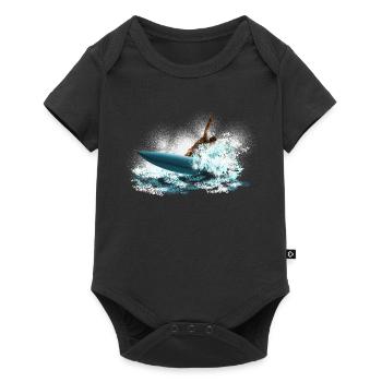 Surfer Storm Wave Surfer - Baby Premium short-sleeve bodysuit - black - Front