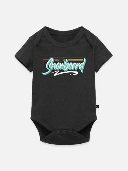Snowboard - Baby Premium Kurzarmbody - Schwarz