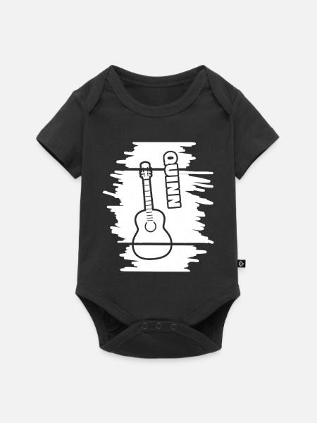 Guitar Quinn - Baby Premium Kurzarmbody - Schwarz