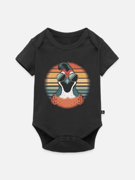 Wachtel Flüsterer - Baby Premium Kurzarmbody - Schwarz