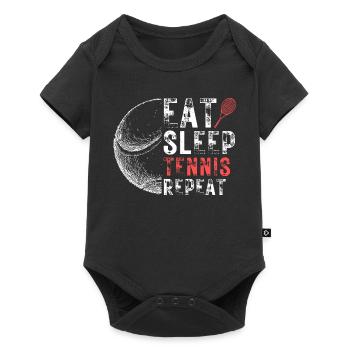 Eat Sleep Tennis Repeat - Baby Premium short-sleeve bodysuit - black - Front
