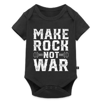 Make Rock Not War Rock Band Musique de guitare - Body à manches courtes Premium Bébé - noir - Devant