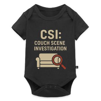 Couch Scene Investigation – Funny True Crime - Baby Premium short-sleeve bodysuit - black - Front