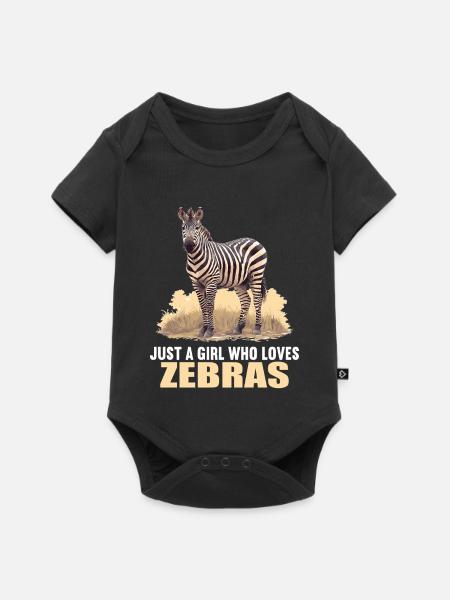Zebras Zebra - Baby Premium Kurzarmbody - Schwarz