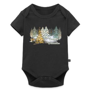 Noël paisible dans la forêt hivernale de l’Avent - Body à manches courtes Premium Bébé - noir - Devant