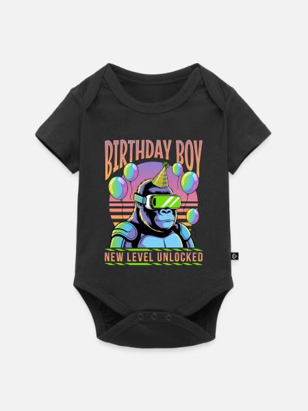 Birthday Gamer VR - Baby Premium Kurzarmbody - Schwarz