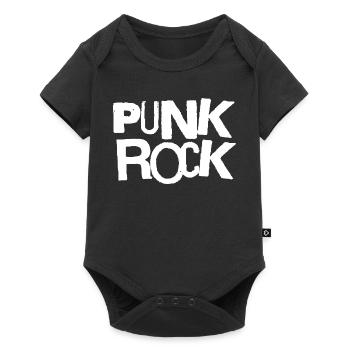 Punk Rock Bold Typography - Baby Premium short-sleeve bodysuit - black - Front