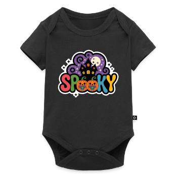 Maison hantée Halloween - Body à manches courtes Premium Bébé - noir - Devant