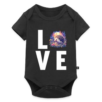 Igel - Baby Premium Kurzarmbody - Schwarz - Vorne