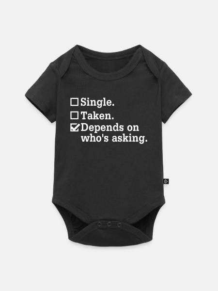 Single? – Junggesellenabschied Party Design - Baby Premium Kurzarmbody - Schwarz