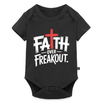 Faith Over Freakout Faith Jesus - Baby Premium short-sleeve bodysuit - black - Front