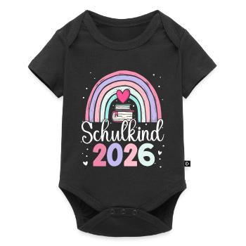 Écolier 2026 Arc-en-ciel - Body à manches courtes Premium Bébé - noir - Devant