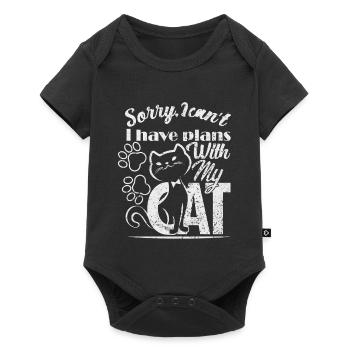 Sorry I can t I have plans with my Cat  - Baby Premium short-sleeve bodysuit - black - Front