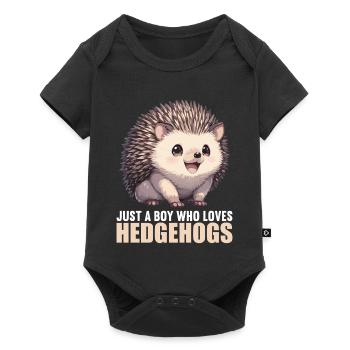 Igel - Baby Premium Kurzarmbody - Schwarz - Vorne