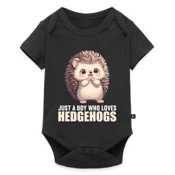 Igel - Baby Premium Kurzarmbody - Schwarz - Vorne