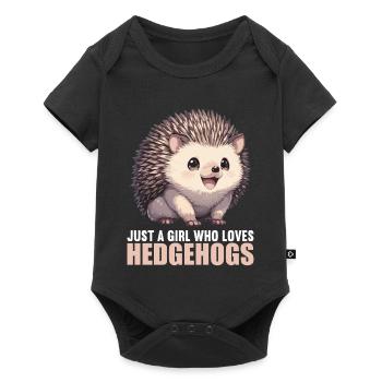 Igel - Baby Premium Kurzarmbody - Schwarz - Vorne