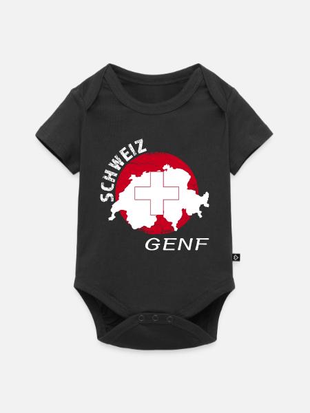 Genf - Baby Premium Kurzarmbody - Schwarz