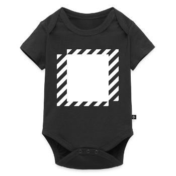 conception de lignes et de carrés - Body à manches courtes Premium Bébé - noir - Devant