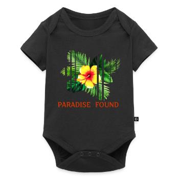 Tropical Hibiscus Paradise Found - Baby Premium short-sleeve bodysuit - black - Front