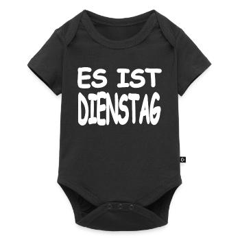 Dienstag - Baby Premium Kurzarmbody - Schwarz - Vorne