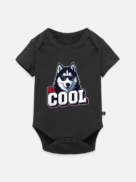 Be Cool - Siberian Husky - Baby Premium Kurzarmbody - Schwarz